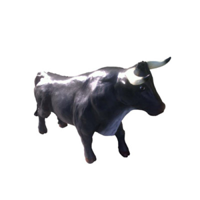 Statue de taureau décorative, figure de jardin, statue en plastique de 110 cm de taille réelle.