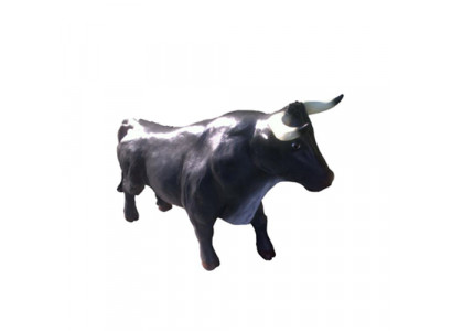 Statue de taureau décorative, figure de jardin, statue en plastique de 110 cm de taille réelle.
