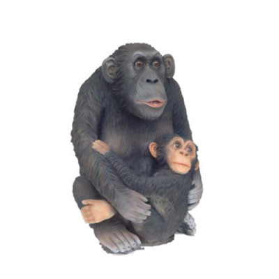 figure de singe statues de figures abstraites modernes peintes en argent nouveau 75cm statue nouvelle