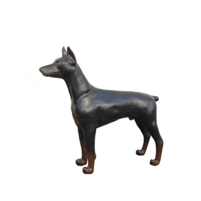 Chien de berger Doberman factice protection contre le vol chien de combat décoration de chien statue sculpture