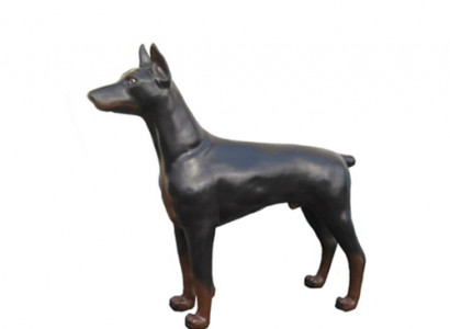 Chien de berger Doberman factice protection contre le vol chien de combat décoration de chien statue sculpture