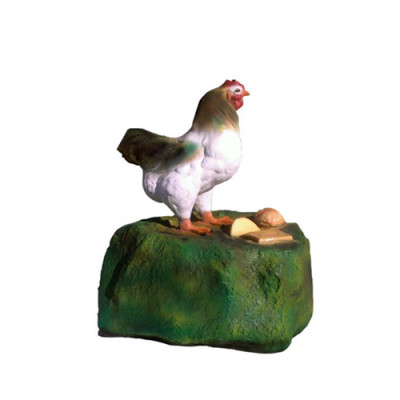 Figures décoratives en forme de poule en plastique Décoration de Pâques poule de jardin hauteur 59 cm nouveau