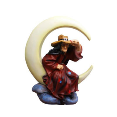 Figure décorative statue sculpture 80 cm statues sculptures de sorcière lune nouvelle P133