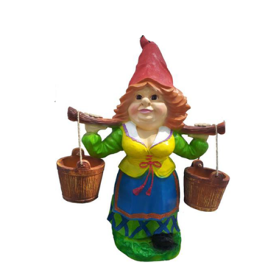 Nain de jardin 73cm Décorations de jardin Statues Figurine Femme Eau Nouveau