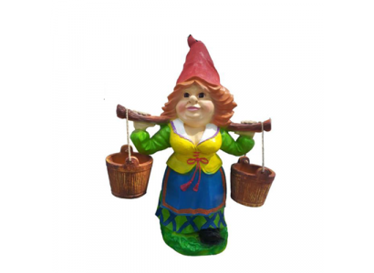 Nain de jardin 73cm Décorations de jardin Statues Figurine Femme Eau Nouveau
