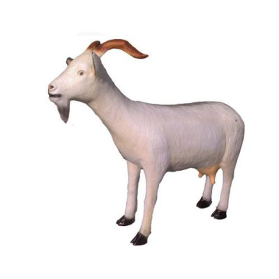 Chèvre Statue Décorative Figures de Jardin Figurines Statuette 82 cm Taille Réelle