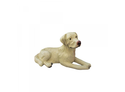 Figure de chien, statues de chien, statues modernes peintes en beige, nouvelle statue sculpture de 88 cm.