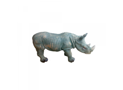 Nasshorn Statue décorative Figurine de jardin Statues 60 cm Statue grandeur nature en plastique