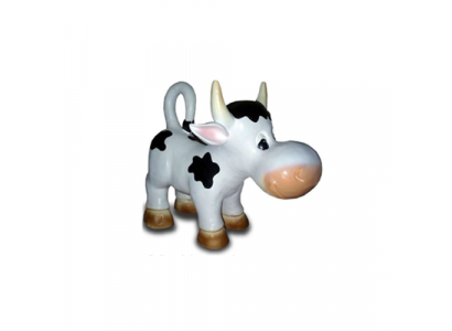 Décoration de jardin Figurines en plastique Statue de vache amusante de 45 cm peinte à la main nouveauté