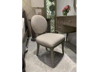 Salle à manger Meubles en bois Chaises Design luxueux Chaise rembourrée Siège en bois gris