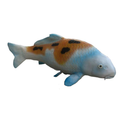 Statue décorative de poisson, figurines de jardin, statues de 40 cm en plastique de taille réelle.