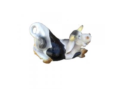 Sculpture en plastique de vache à la mode moderne Figurine en plastique Statues Figures Décoration Veau 38cm