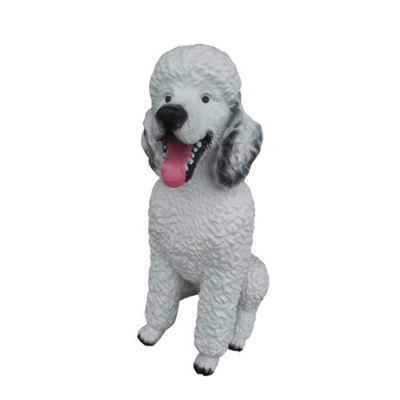 Caniche Statue décorative Figurines de jardin Statues 62cm Figure grandeur nature en plastique