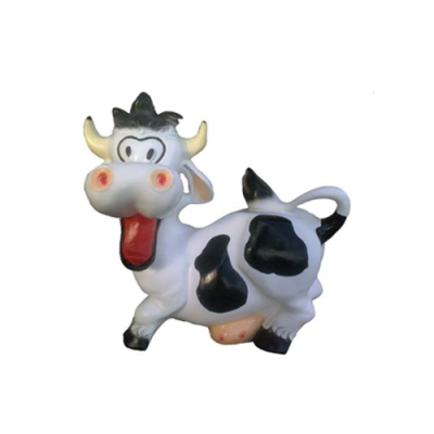 Figures en plastique de décoration de jardin peintes à la main Statue de vache drôle 40 cm nouveau
