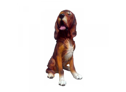 Statue décorative de chien Figures de jardin Statues 45cm Figurine grandeur nature Plastique