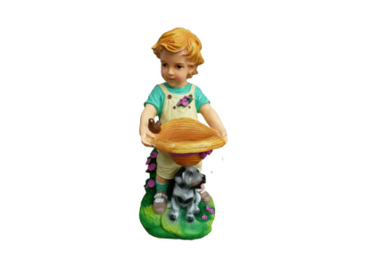 Décoration figurine statue sculpture 48 cm figurines statues sculptures garçon jardin P119