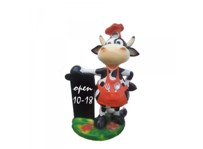 Figure de vache moderne en plastique pour la décoration de sculptures de statues, veaux de 55 cm.