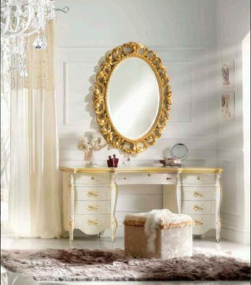 Coiffeuse Miroir Tabouret Ensemble Complet Commode Chambre Neuf 3 pièces Console