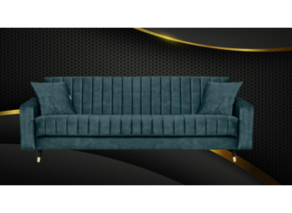 Canapé en velours rose design pour le salon en tissu à trois places xxl grand sofa rembourré.