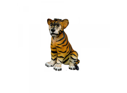 Décoration Jardin Figurines en Plastique Peintes à la Main Statue Tigre 35cm Statues