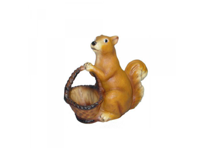 Écureuil avec panier Figurine Décoration Sculpture Statue Figurines Skulotures nouvelles