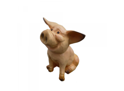 Sculpture d'animal de jardin Figurine de cochon Statues Sculptures Statues Figures Marron 38c