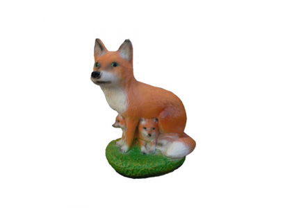 Figurine de renard statues de figures abstraites modernes peintes en orange 35cm statue sculpture