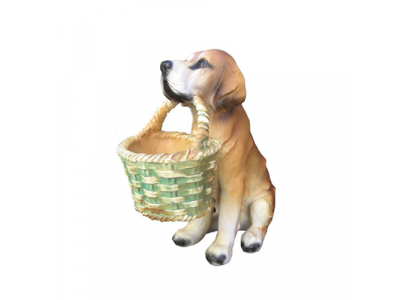 Figures de chien, statues abstraites modernes peintes en rouge de 38cm, statues sculptures neuves