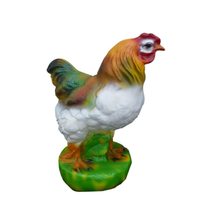 Figurine d'oiseau en forme de poule Statue Décoration de jardin Sculpture Sculptures décoratives