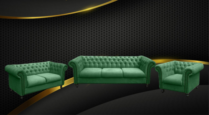 Ensemble de canapé Chesterfield Design Mobilier de salon Canapé 3-2-1 Places Canapés canapés