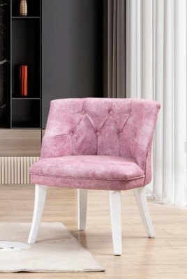 Ensemble de siège de cuisine Tabouret Fauteuil Rose Chesterfield Suite Mobilier de Siège en Tissu