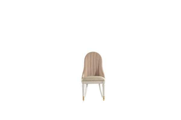 Chaise rembourrée Chesterfield beige Mobilier de luxe pour la salle à manger Place assise