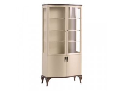 Vitrine de luxe à deux portes Armoire vitrée Cabinet en bois Armoires Mobilier neuf