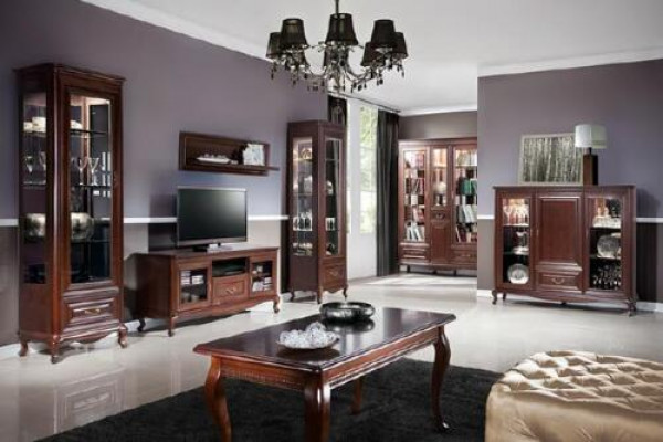Salon classique Meubles de designer Nobles Vitrine Armoire TV Table Commode Style italien