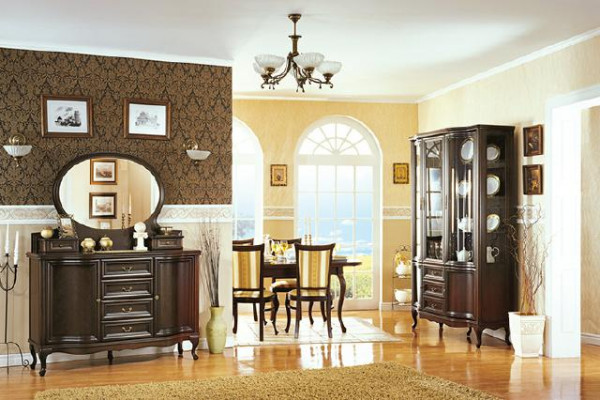 Classique S Salle à manger Vitrine Commode Chaises Table Chippendale Salon 10pcs