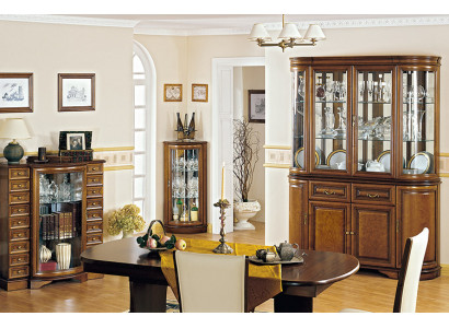 Vitrine de salon complète Commode Table de vitrine Ensemble de salle à manger 4 pièces