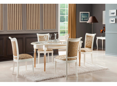Ensemble de chaises de salle à manger Ensemble de salle à manger Table en bois massif Bois véritable 4 chaises avec table neuve