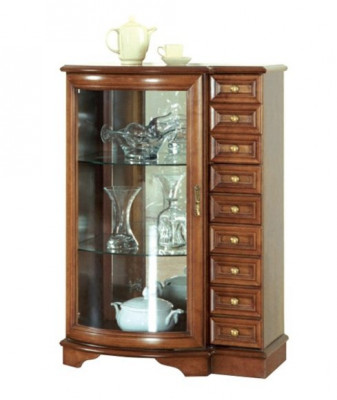 Vitrine classique, commode, vitrines, coffre de 2 tiroirs, 2 vitrines, terrain Landhof Royal Zefir 2