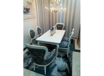Table à manger designer Chaises Fauteuils de siège Ensemble Table + 4 chaises Salle à manger