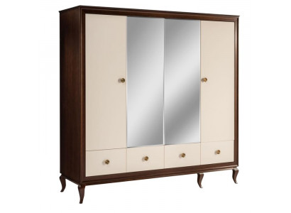 Armoire avec miroir 4 portes Armoire en bois avec 3 tiroirs neufs