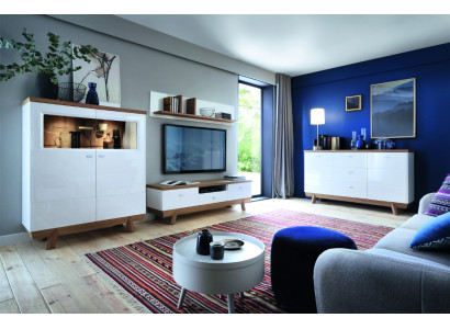 Salle de séjour Ensemble Ensemble de meubles mural Buffet Vitrine Étagère Design Hôtel Mobilier nouvel