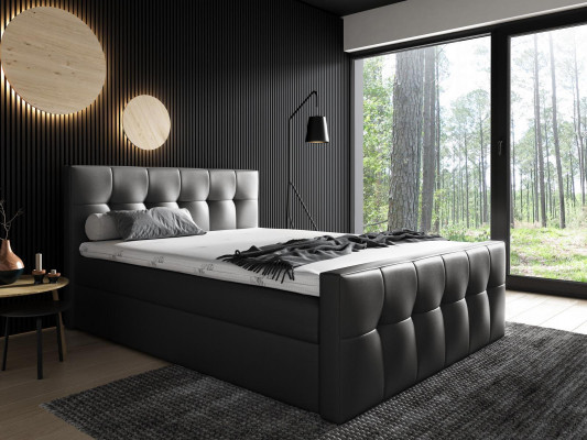 Lit Boxspring Chambre Lits 200x200 Lit rembourré Design Double Mobilier d'hôtel