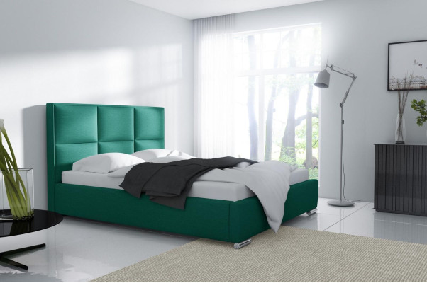 Lit Châssis de lit Vert Double Hôtel Chambre de lit Lits Mobilier Ameublement Design