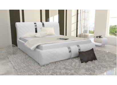 Cadre de lit avec sommier boîte lit cadre de lit lits blancs 180 cm lit double lit de mariage neuf