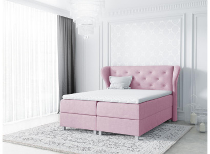 Lit Box Spring en tissu Design textile Lit double Moderne Hôtel Chambre Lits