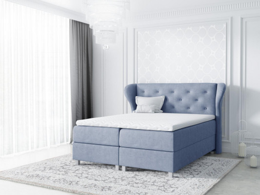 Lit Box Spring en tissu Design textile Lit double Moderne Hôtel Chambre Lits