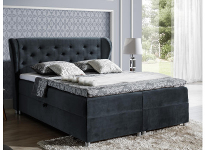 Lit Lit rembourré Lit boxspring Lits en polyester Lits doubles Lit matrimonial Cadre de lit