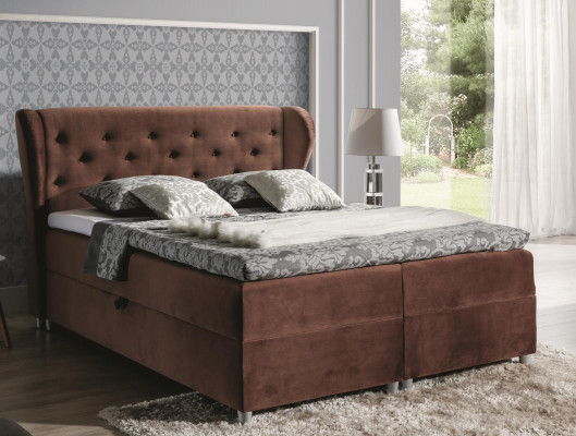 Lit Lit rembourré Lit boxspring Lits en polyester Lits doubles Lit matrimonial Cadre de lit