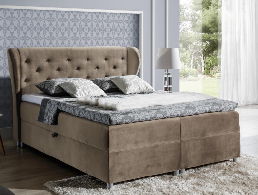 Lit Lit rembourré Lit boxspring Lits en polyester Lits doubles Lit matrimonial Cadre de lit