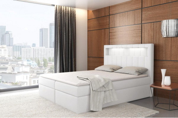 Lits boxspring éclairés lit double velours hôtel nouveau Mobilier de chambre